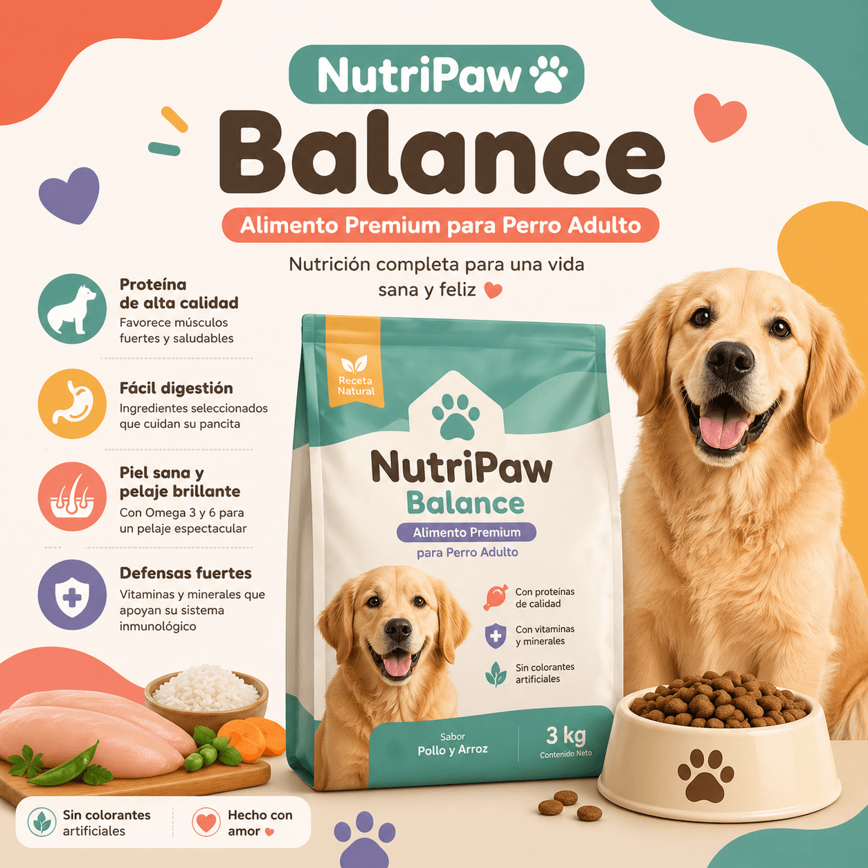 Alimento Premium para Perro Adulto – NutriPaw Balance